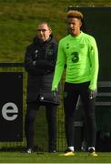 12 November 2018; Republic of Ireland manager Martin O'Neill and Callum Robinson during a Republic of Ireland training session at the FAI National Training Centre in Abbotstown, Dublin.  Photo by Stephen McCarthy/Sportsfile