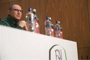 12 November 2018; Republic of Ireland manager Martin O'Neill during a Republic of Ireland press conference at the FAI National Training Centre in Abbotstown, Dublin.  Photo by Stephen McCarthy/Sportsfile