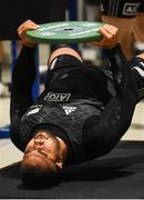 12 November 2018; Nepo Laulala during a New Zealand Rugby gym session at the Sport Ireland Institute in Abbotstown, Dublin. Photo by Ramsey Cardy/Sportsfile