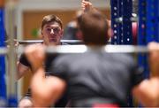 12 November 2018; Beauden Barrett during a New Zealand Rugby gym session at the Sport Ireland Institute in Abbotstown, Dublin. Photo by Ramsey Cardy/Sportsfile