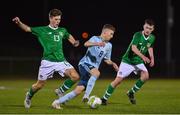 12 November 2018; Charlie Allen of Northern Ireland in action against Oliver O'Neill, left, and Oran Crowe during the U16 Victory Shield match between Republic of Ireland and Northern Ireland at Mounthawk Park in Tralee, Kerry. Photo by Brendan Moran/Sportsfile