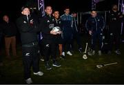 12 November 2018; New Zealand All Blacks players, from left, Damian McKenzie, Ryan Crotty, Codie Taylor, and Kieran Read, with Eoghan O'Donnell and Cormac Costello during the AIG Skills Challenge, which brought together the All Ireland Champions, Dublin, and the World Rugby Champions, the New Zealand All Blacks’ for a head to head sporting challenge in Castleknock Golf Club.  Photo by Ramsey Cardy/Sportsfile