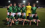 12 November 2018; The Republic of Ireland team prior to the U16 Victory Shield match between Republic of Ireland and Northern Ireland at Mounthawk Park in Tralee, Kerry. Photo by Brendan Moran/Sportsfile