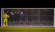 12 November 2018; Josh Keely of Republic of Ireland after conceding Northern Ireland's third goal during the U16 Victory Shield match between Republic of Ireland and Northern Ireland at Mounthawk Park in Tralee, Kerry. Photo by Brendan Moran/Sportsfile
