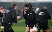13 November 2018; Jordie Barrett, left, and Ardie Savea during a New Zealand Rugby squad training session at Abbotstown in Dublin. Photo by David Fitzgerald/Sportsfile