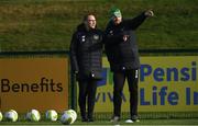 13 November 2018; Republic of Ireland manager Martin O'Neill in conversation with performance analyst Ger Dunne during a training session at the FAI National Training Centre in Abbotstown, Dublin. Photo by Stephen McCarthy/Sportsfile