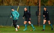 13 November 2018; Jonathan Sexton, left, Rory Best, centre, and Rob Kearney during Ireland rugby squad training at Carton House in Maynooth, Co. Kildare. Photo by Ramsey Cardy/Sportsfile