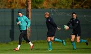 13 November 2018; Jonathan Sexton, left, Rory Best, centre, and Rob Kearney during Ireland rugby squad training at Carton House in Maynooth, Co. Kildare. Photo by Ramsey Cardy/Sportsfile