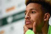 13 November 2018; Callum Robinson during a Republic of Ireland press conference at the FAI National Training Centre in Abbotstown, Dublin. Photo by Stephen McCarthy/Sportsfile