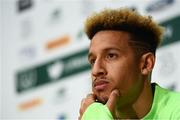 13 November 2018; Callum Robinson during a Republic of Ireland press conference at the FAI National Training Centre in Abbotstown, Dublin. Photo by Stephen McCarthy/Sportsfile