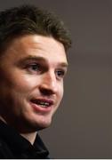 13 November 2018; Beauden Barrett during a New Zealand Rugby press conference at Abbotstown in Dublin. Photo by David Fitzgerald/Sportsfile