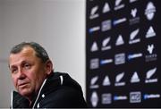 13 November 2018; New Zealand attack coach Ian Foster during a Rugby press conference at Abbotstown in Dublin. Photo by David Fitzgerald/Sportsfile