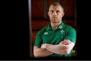 13 November 2018; Keith Earls poses for a portrait following an Ireland rugby press conference at Carton House in Maynooth, Co. Kildare. Photo by Ramsey Cardy/Sportsfile