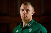 13 November 2018; Keith Earls poses for a portrait following an Ireland rugby press conference at Carton House in Maynooth, Co. Kildare. Photo by Ramsey Cardy/Sportsfile