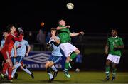 12 November 2018; Oisin Hand of Republic of Ireland in action against Lewis McKinnon of Northern Ireland during the U16 Victory Shield match between Republic of Ireland and Northern Ireland at Mounthawk Park in Tralee, Kerry. Photo by Brendan Moran/Sportsfile