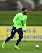 14 November 2018; Cyrus Christie during a Republic of Ireland training session at the FAI National Training Centre in Abbotstown, Dublin. Photo by Stephen McCarthy/Sportsfile