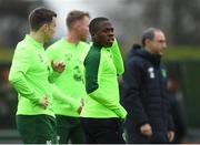 14 November 2018; Michael Obafemi during a Republic of Ireland training session at the FAI National Training Centre in Abbotstown, Dublin. Photo by Stephen McCarthy/Sportsfile