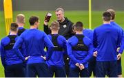 14 November 2018; Northern Ireland manager Michael O'Neill with his players during Northern Ireland training at the Aviva Stadium in Dublin. Photo by Matt Browne/Sportsfile