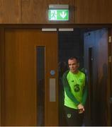 14 November 2018; Glenn Whelan arrives for a Republic of Ireland press conference at the FAI National Training Centre in Abbotstown, Dublin. Photo by Stephen McCarthy/Sportsfile