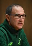 14 November 2018; Republic of Ireland manager Martin O'Neill during a press conference at the FAI National Training Centre in Abbotstown, Dublin. Photo by Stephen McCarthy/Sportsfile