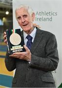 14 November 2018; Author Peter Byrne poses for a portrait during the launch of his new book, ‘Winning for Ireland - How Irish Athletes Conquered The World’, at the National Indoor Arena in Abbotstown, Dublin. Photo by Seb Daly/Sportsfile