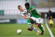 14 November 2018; Festy Ebosele of Republic of Ireland in action against Jannis Lang of Germany during the U17 International Friendly match between Republic of Ireland and Germany at Tallaght Stadium in Tallaght, Dublin. Photo by Eóin Noonan/Sportsfile