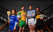 14 November 2018; Provincial club players, from left, Meighan Farrell of Thomastown and Kilkenny, Ian Burke of Corofin and Galway, Shane Dowling of Na Piarsaigh and Limerick and Micheál Burns of Dr. Crokes' and Kerry. AIB is in its 28th season sponsoring the GAA Club Championship and will celebrate their 6th season sponsoring the Camogie Association. AIB is delighted to continue to support Senior, Junior and Intermediate Championships across football, hurling, and camogie. For exclusive content and behind the scenes action throughout the AIB GAA & Camogie Club Championships follow AIB GAA on Facebook, Twitter, Instagram and Snapchat and www.aib.ie/gaa. Photo by David Fitzgerald/Sportsfile