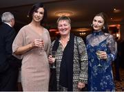 9 November 2018; Lorraine Counihan, left, Niamh O'Donoghue, centre, and Fionnuala Moran in attendance during the Continental Tyres Women’s National League Awards at Ballsbridge Hotel, in Dublin. Photo by Matt Browne/Sportsfile