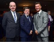 9 November 2018; FAI President Donal Conway, centre, with Tom Dennigan, left, from Continental Tyres, and Republic of Ireland Woman's National team manager Colin Bell in attendance during the Continental Tyres Women’s National League Awards at Ballsbridge Hotel, in Dublin. Photo by Matt Browne/Sportsfile