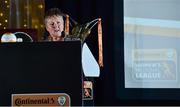 9 November 2018; Niamh O'Donoghue from the FAI during the Continental Tyres Women’s National League Awards at Ballsbridge Hotel, in Dublin. Photo by Matt Browne/Sportsfile