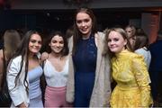 9 November 2018; Attendees, from left, Alannah McEvoy, Naimi Chemaou, Roisin McGovern and Isibeal Atkinson during the Continental Tyres Women’s National League Awards at Ballsbridge Hotel, in Dublin. Photo by Matt Browne/Sportsfile