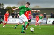 14 November 2018; Ben McCormack of Republic of Ireland during the U16 Victory Shield match between Republic of Ireland and Wales at Mounthawk Park in Tralee, Kerry. Photo by Brendan Moran/Sportsfile
