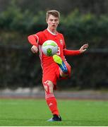 14 November 2018; Josh Edwards of Wales during the U16 Victory Shield match between Republic of Ireland and Wales at Mounthawk Park in Tralee, Kerry. Photo by Brendan Moran/Sportsfile
