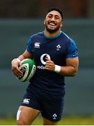 15 November 2018; Bundee Aki during Ireland Rugby squad training at Carton House in Maynooth, Co. Kildare. Photo by Ramsey Cardy/Sportsfile