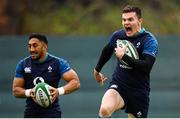 15 November 2018; Jacob Stockdale, right, and Bundee Aki during Ireland Rugby squad training at Carton House in Maynooth, Co. Kildare. Photo by Ramsey Cardy/Sportsfile