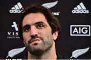 15 November 2018; Sam Whitelock during a New Zealand Rugby press conference at the Crowne Plaza in Dublin. Photo by Matt Browne/Sportsfile