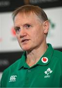15 November 2018; Head coach Joe Schmidt during an Ireland Rugby press conference at Carton House in Maynooth, Co. Kildare. Photo by Ramsey Cardy/Sportsfile