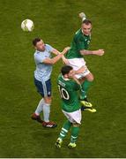 15 November 2018; Glenn Whelan of Republic of Ireland in action against Corry Evans of Northern Ireland during the International Friendly match between Republic of Ireland and Northern Ireland at the Aviva Stadium in Dublin. Photo by Eóin Noonan/Sportsfile