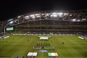 15 November 2018; The two teams line up prior to the International Friendly match between Republic of Ireland and Northern Ireland at the Aviva Stadium in Dublin. Photo by Eóin Noonan/Sportsfile