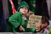 15 November 2018; A Republic of Ireland supporter during the International Friendly match between Republic of Ireland and Northern Ireland at the Aviva Stadium in Dublin. Photo by Seb Daly/Sportsfile