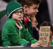 15 November 2018; A Republic of Ireland supporter during the International Friendly match between Republic of Ireland and Northern Ireland at the Aviva Stadium in Dublin. Photo by Seb Daly/Sportsfile