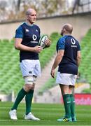16 November 2018; Devin Toner and Rory Best of Ireland during the Ireland Rugby Captain's Run at the Aviva Stadium in Dublin. Photo by Matt Browne/Sportsfile
