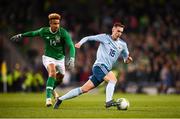 15 November 2018; Gavin Whyte of Northern Ireland and Callum Robinson of Republic of Ireland during the International Friendly match between Republic of Ireland and Northern Ireland at the Aviva Stadium in Dublin. Photo by Stephen McCarthy/Sportsfile