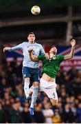 15 November 2018; Kyle Lafferty of Northern Ireland and Shane Duffy of Republic of Ireland during the International Friendly match between Republic of Ireland and Northern Ireland at the Aviva Stadium in Dublin. Photo by Stephen McCarthy/Sportsfile