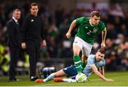 15 November 2018; Seamus Coleman of Republic of Ireland and Stuart Dallas of Northern Ireland during the International Friendly match between Republic of Ireland and Northern Ireland at the Aviva Stadium in Dublin. Photo by Stephen McCarthy/Sportsfile