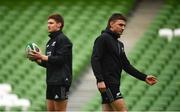 16 November 2018; Beauden Barrett, right, and Jordie Barrett during the New Zealand Rugby Captain's Run at the Aviva Stadium in Dublin. Photo by David Fitzgerald/Sportsfile