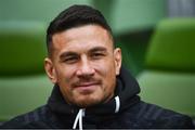 16 November 2018; Sonny Bill Williams during the New Zealand Rugby Captain's Run at the Aviva Stadium in Dublin. Photo by David Fitzgerald/Sportsfile