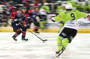 17 November 2018; Yann Sauve of Medvescak Zagreb in action during the IIHF Continental Cup Third Round Group E match between Ritten and Medvescak Zagreb at the SSE Arena in Belfast. Photo by Eoin Smith/Sportsfile