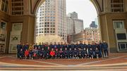 17 November 2018; Cork players, management and touring party prior to the Fenway Hurling Classic 2018 in Boston, MA, USA. Photo by Piaras Ó Mídheach/Sportsfile