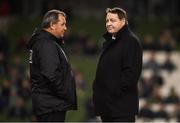 17 November 2018; New Zealand head coach Steve Hansen, right, with attack coach Ian Foster prior to the Guinness Series International match between Ireland and New Zealand at the Aviva Stadium in Dublin. Photo by David Fitzgerald/Sportsfile